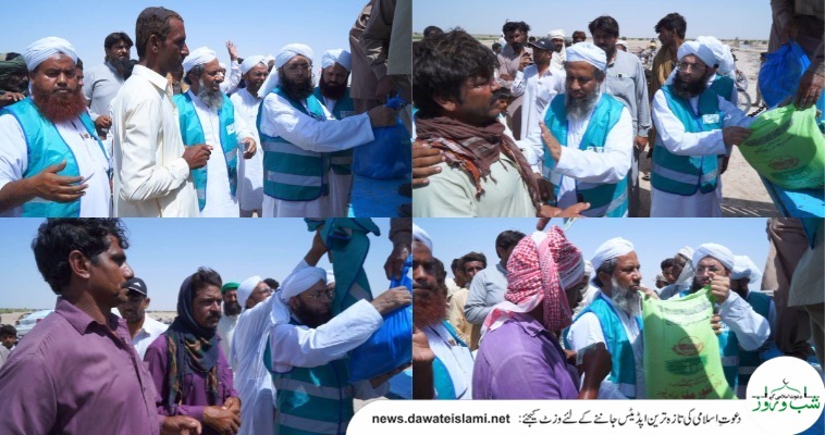 چولستان میں دعوت اسلامی کے شعبےFGRF کے تحت راشن تقسیم